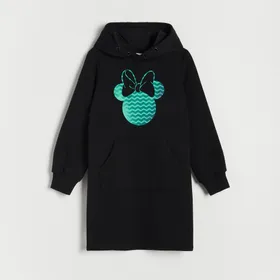 Dzianinowa sukienka Mickey Mouse - Czarny
