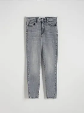 Jeansy o dopasowanym fasonie, wykonane z bawełny z domieszką elastycznych włókien. - jasnoszary