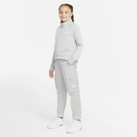 Bojówki z tkaniny dla dużych dzieci (dziewcząt) Nike Sportswear - Szary