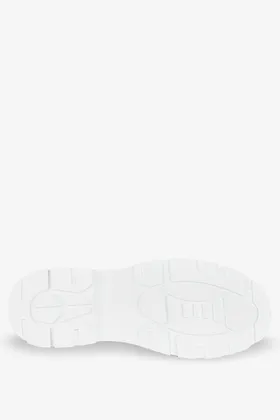 Białe trampki na platformie damskie buty sportowe sznurowane casu sj2093-2