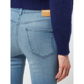 BOSS Casualwear Jeansy skrócone z wysokim stanem o kroju skinny fit z dodatkiem streczu