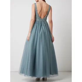 Unique Sukienka wieczorowa z tiulu z aplikacjami z cekinów