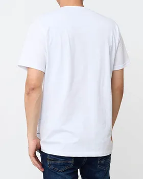 T-shirt męski w kolorze białym z nadrukiem- Odzież - Biały
