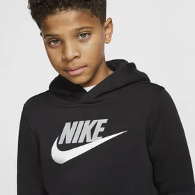 Bluza z kapturem dla dużych dzieci Nike Sportswear Club Fleece - Szary