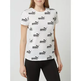 Puma T-shirt o kroju regular fit z wzorem z logo