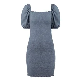 Only Sukienka mini z bufiastymi rękawami model ‘Nalena’ – marszczona
