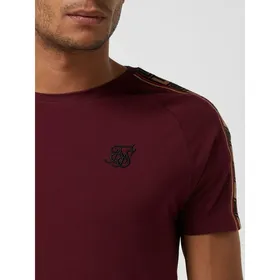 SIK SILK T-shirt z paskami z logo