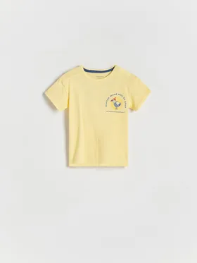 T-shirt z aplikacją - Żółty