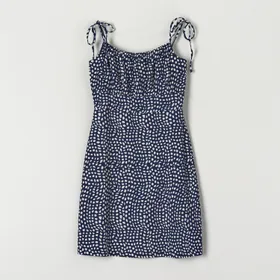 Sukienka mini na ramiączkach - Granatowy