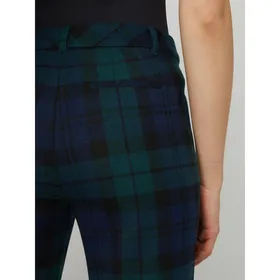 Christian Berg Women Spodnie materiałowe o kroju slim fit z flaneli ze wzorem w szkocką kratę