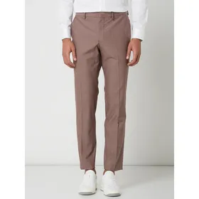 Selected Homme Spodnie do garnituru o kroju slim fit z tkanym wzorem model ‘Logan’