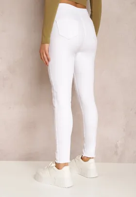 Białe Spodnie Skinny Iolochis