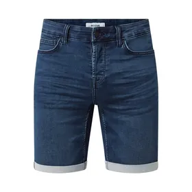 Only & Sons Szorty jeansowe o kroju regular fit z dzianiny dresowej stylizowanej na denim model ‘Ply’