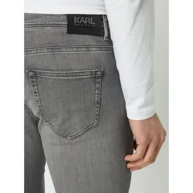 Karl Lagerfeld Jeansy o kroju slim fit z naszywką z logo