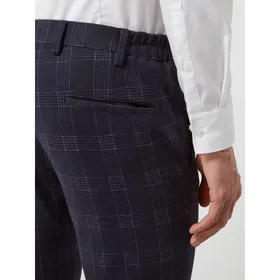 Pierre Cardin Spodnie do garnituru o kroju modern fit ze wzorem w kratę glencheck model ‘Rick’ — ‘Futureflex’