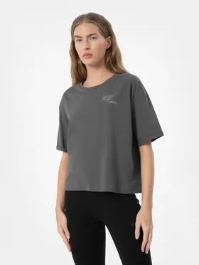 T-shirt oversize z nadrukiem damski