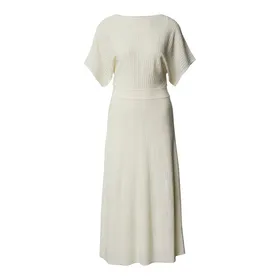 BOSS Sukienka midi z dekoltem na plecach model ‘Fleuretta’