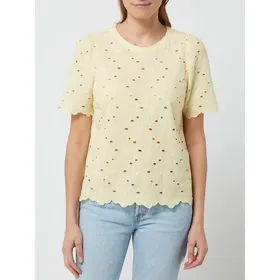 Lollys Laundry T-shirt z ażurowym wzorem model ‘Christina’