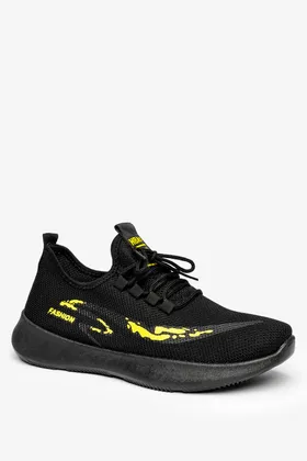 Czarne buty sportowe sznurowane Casu H214-1