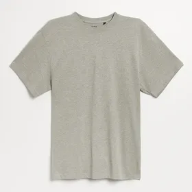 Luźna koszulka z krótkim rękawem szara - Szary