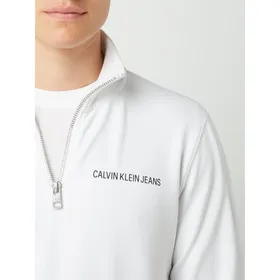 Calvin Klein Jeans Bluza z kołnierzem z nadrukiem