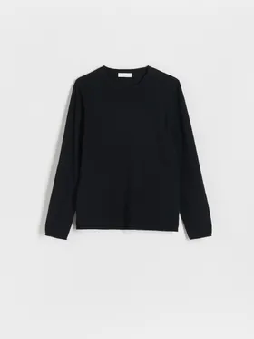Bawełniany sweter - Czarny