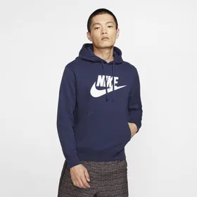 Męska bluza z kapturem i grafiką Nike Sportswear Club Fleece - Niebieski