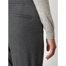 Cambio Spodnie z zakładkami w pasie z mieszanki wełny model ‘Josie’