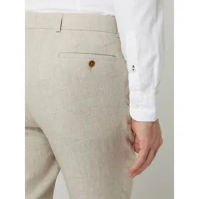 Carl Gross Spodnie do garnituru z mieszanki lnu model ‘Shiver’