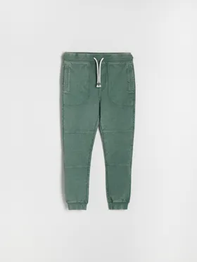 Dresowe spodnie z kieszeniami - Zielony