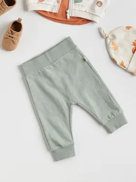 Bawełniane spodnie basic - Zielony