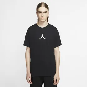 Męska koszulka z krótkim rękawem i półokrągłym dekoltem Jordan Jumpman - Czerń