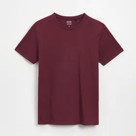Koszulka Basic z melanżowej dzianiny pika fioletowa - Fioletowy