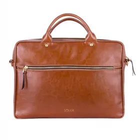 Skórzana torba na laptopa FL14 Rimini brązowy vintage