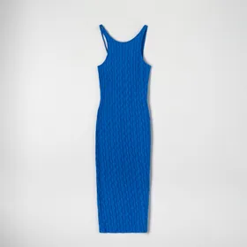 Sukienka maxi ze wzorem - Niebieski