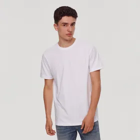 Koszulka z drobnym nadrukiem tekstowym biała - Biały