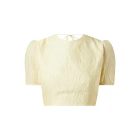 Bardot Bluzka krótka z bufiastymi rękawami
