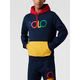 Polo Ralph Lauren Bluza z kapturem o kroju regular fit w stylu Colour Blocking z nadrukiem logo