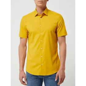Jake*s Koszula biznesowa o kroju slim fit z dodatkiem streczu i krótkim rękawem