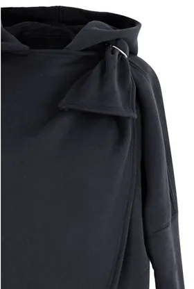 Czarna ciepła bluza plus size z kapturem – NEVA