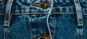 Mini jeansowa spódniczka, trapezowa