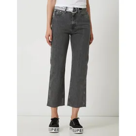 Calvin Klein Jeans Jeansy z wysokim stanem o kroju straight fit z bawełny