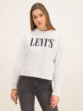 Levi's® Bluza Graphic Diana Crewneck 85283-0000 Biały Regular Fit