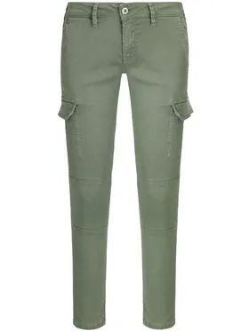 Pepe Jeans Spodnie materiałowe PL211208YD18 Zielony Skinny Fit