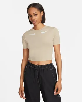 T-shirt damski Nike Sportswear - Brązowy