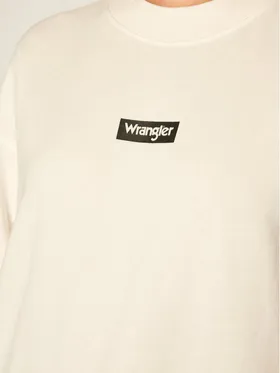 Wrangler Bluza High Rib Boxy Retro W6P3HA737 Biały Loose Fit