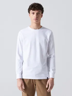 Koszulka z długim rękawem basic - Biały