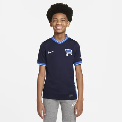 Nike Koszulka piłkarska dla dużych dzieci Hertha BSC 2021/22 Stadium (wersja wyjazdowa) - Niebieski
