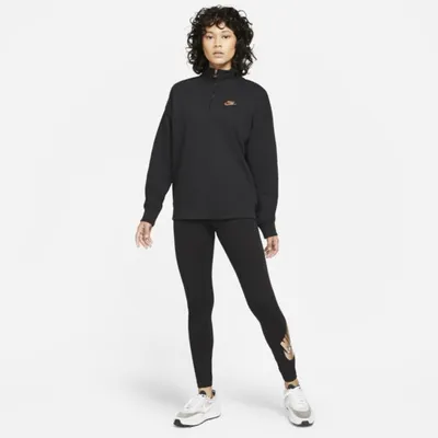 Nike Damska dzianinowa bluza z zamkiem 1/4 Nike Sportswear - Czerń