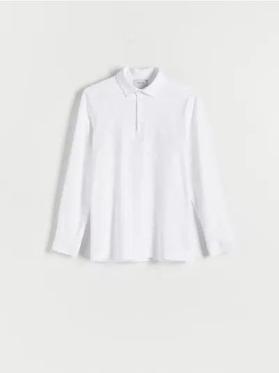 Reserved Koszula o dopasowanym kroju, wykonana z bawełny. - biały